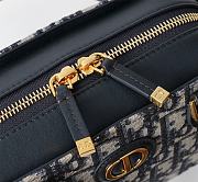 Bagsaaa Dior 30 Montaigne Mini Doctor Bag Blue Dior Oblique Jacquard and Smooth Calfskin - 20cm - 2
