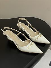 Bagsaaa My Dior Slingback Pump White Patent Calfskin 5cm - 1