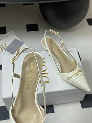Bagsaaa My Dior Slingback Pump White Patent Calfskin 5cm - 3