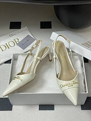 Bagsaaa My Dior Slingback Pump White Patent Calfskin 5cm - 2
