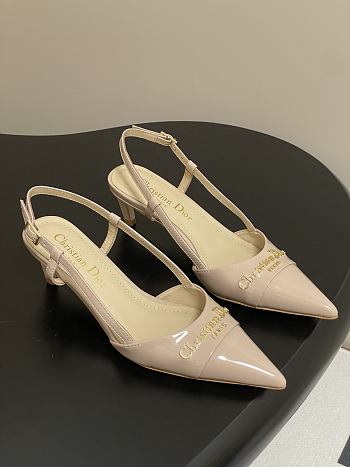 Bagsaaa My Dior Slingback Pump Beige Patent Calfskin 5cm