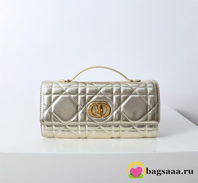 Bagsaaa Dior Miss Caro Top Handle Pouch Gold Macrocannage Lambskin - 24 x 12 x 4 cm - 1