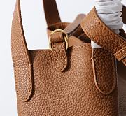 Bagsaaa Dior Small Signature Bucket Bag Brown Grained Calfskin - 21cm - 2
