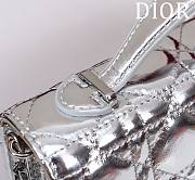 Bagsaaa My Dior Mini Bag Iridescent Metallic Silver-Tone Cannage Lambskin - 21cm - 2