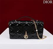 Bagsaaa My Dior Mini Bag Black Patent Cannage Calfskin - 21cm - 1