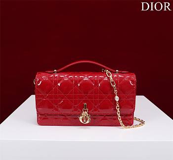 Bagsaaa My Dior Mini Bag Red Patent Cannage Calfskin - 21cm