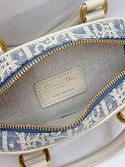 Bagsaaa Dior D-Vibe East-West Nano Bag Blue Dior Oblique Chambray with Raffia Effect - 20.5cm - 4