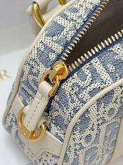 Bagsaaa Dior D-Vibe East-West Nano Bag Blue Dior Oblique Chambray with Raffia Effect - 20.5cm - 2