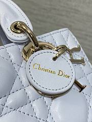 Bagsaaa Dior Lady D-Joy Micro Bag Shirt Blue Cannage Lambskin - 16cm - 4