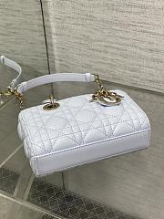 Bagsaaa Dior Lady D-Joy Micro Bag Shirt Blue Cannage Lambskin - 16cm - 3