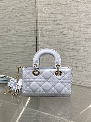 Bagsaaa Dior Lady D-Joy Micro Bag Shirt Blue Cannage Lambskin - 16cm - 2