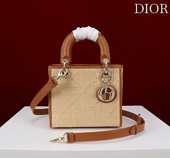 Bagsaaa Dior Small Lady Dior My ABCDior Bag Natural Cannage Raffia - 20cm