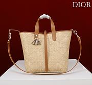 Bagsaaa Dior Medium Dior Toujours Vertical Tote Bag Natural Cannage Raffia - 24cm - 1