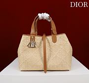 Bagsaaa Medium Dior Toujours Bag Natural Cannage Raffia - 28.5cm - 1