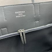 Bagsaaa Balenciaga Bel Air Carry All Bag Small in black smooth calfskin & silver - 30cm - 4