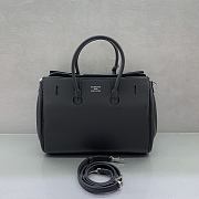 Bagsaaa Balenciaga Bel Air Carry All Bag Small in black smooth calfskin & silver - 30cm - 2