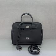 Bagsaaa Balenciaga Bel Air Carry All Bag Medium in black smooth calfskin & silver - 37cm - 4
