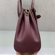 Bagsaaa Balenciaga Bel Air Carry All Bag Small in burgundy smooth calfskin - 30cm - 2