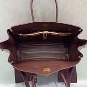 Bagsaaa Balenciaga Bel Air Carry All Bag Small in burgundy smooth calfskin - 30cm - 3