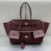 Bagsaaa Balenciaga Bel Air Carry All Bag Medium in burgundy smooth calfskin - 37cm - 1