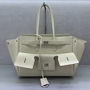 Bagsaaa Balenciaga Bel Air Carry All Bag Medium in soya smooth calfskin & silver - 37cm - 1