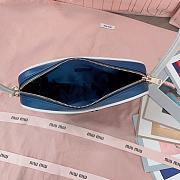 Bagsaaa Miu Miu Leather pouch 5NE024 Blue/White - 20cm - 4