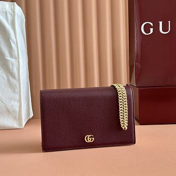Bagsaaa Gucci GG Marmont wallet on chain 497985 red - 20cm