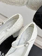 Bagsaaa Chanel Mary Janes G46434 White Tweed - 4