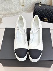 Bagsaaa Chanel Mary Janes G46434 White Tweed - 3