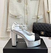 Bagsaaa Chanel Mary Janes G46433 Silver - 1