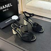 Bagsaaa Chanel Sandals G46097 Black Suede - 8.5cm - 1