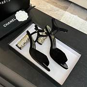 Bagsaaa Chanel Sandals G46097 Black Suede - 8.5cm - 2