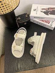 Bagsaaa Chanel Sandals G46339 White Crochet - 4