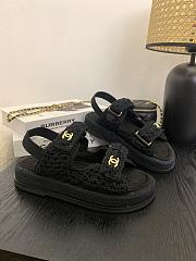 Bagsaaa Chanel Sandals G46339 Black Crochet - 4
