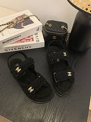 Bagsaaa Chanel Sandals G46339 Black Crochet - 3