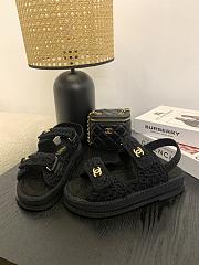 Bagsaaa Chanel Sandals G46339 Black Crochet - 2