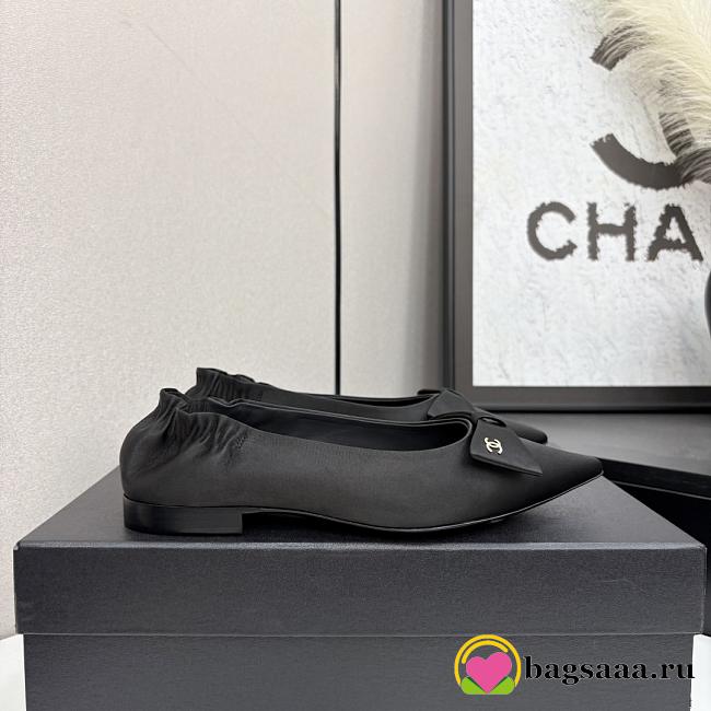 Bagsaaa Chanel Ballet flats G46546 Black Silk Satin - 1