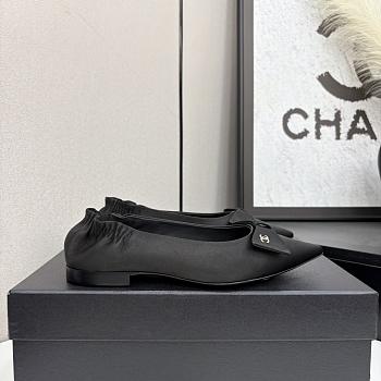 Bagsaaa Chanel Ballet flats G46546 Black Silk Satin