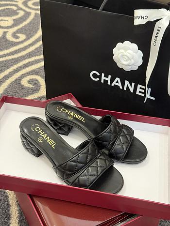 Bagsaaa Chanel Mules G46480 Black Lambskin - 5cm