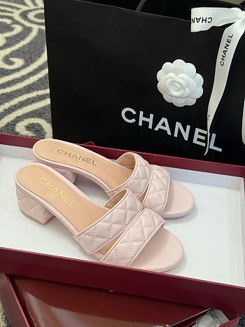 Bagsaaa Chanel Mules G46480 Pink Lambskin - 5cm