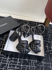 Bagsaaa Chanel Sandals G46427 Black Lambskin - 9cm - 2