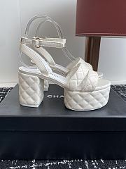 Bagsaaa Chanel Sandals G46427 White Lambskin - 9cm - 1