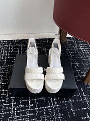 Bagsaaa Chanel Sandals G46427 White Lambskin - 9cm - 2