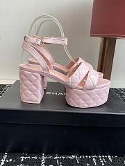 Bagsaaa Chanel Sandals G46427 Pink Lambskin - 9cm - 1