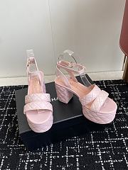 Bagsaaa Chanel Sandals G46427 Pink Lambskin - 9cm - 2