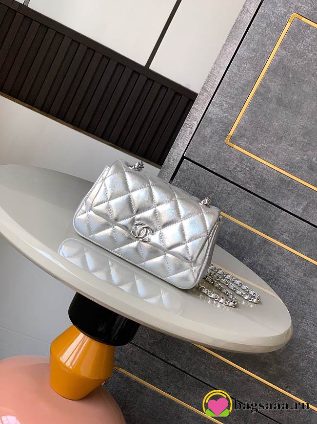 Bagsaaa Chanel Clutch with Chain AP4593 Silver - 16,5cm - 1