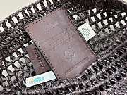Bagsaaa Chloe Small Summer Banana tote bag in raffia Kohl Brown - 30cm - 2