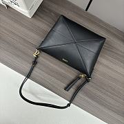 Bagsaaa Loewe Puzzle Fold pouch in shiny nappa calfskin black - 23cm - 4