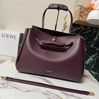 Bagsaaa Loewe Large Madrid bag in supple calfskin burgundy - 33cm