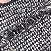 Bagsaaa Miu Miu IVY raffia-effect and linen bag 5BG231 Black - 40cm - 4